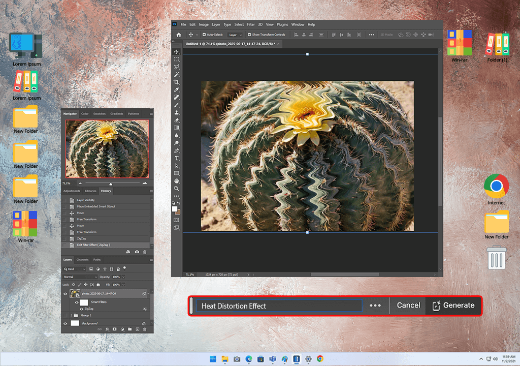 heat distortion effect post processing