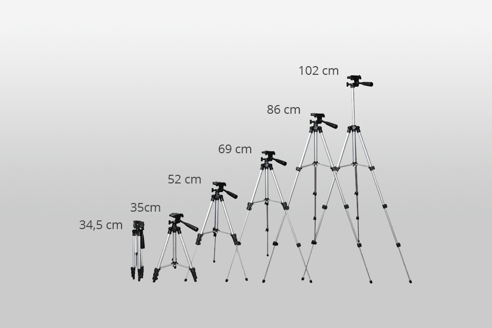 height of tripods