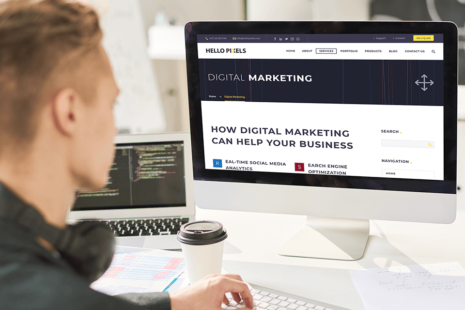 hello pixels marketing