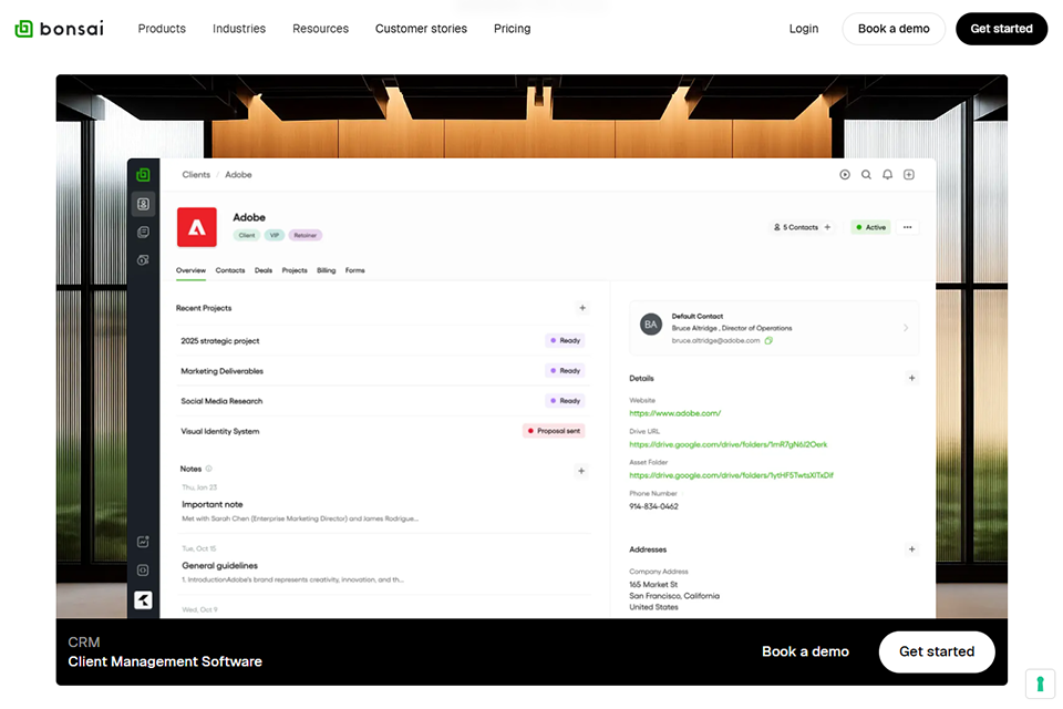 hellobonsai customer management software
