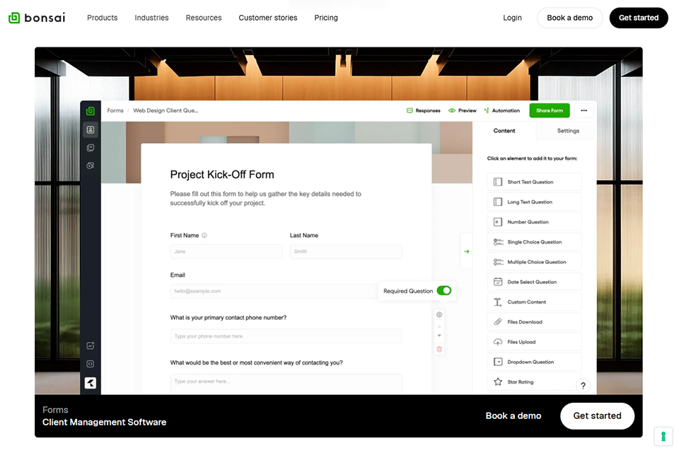 hellobonsai online form builder