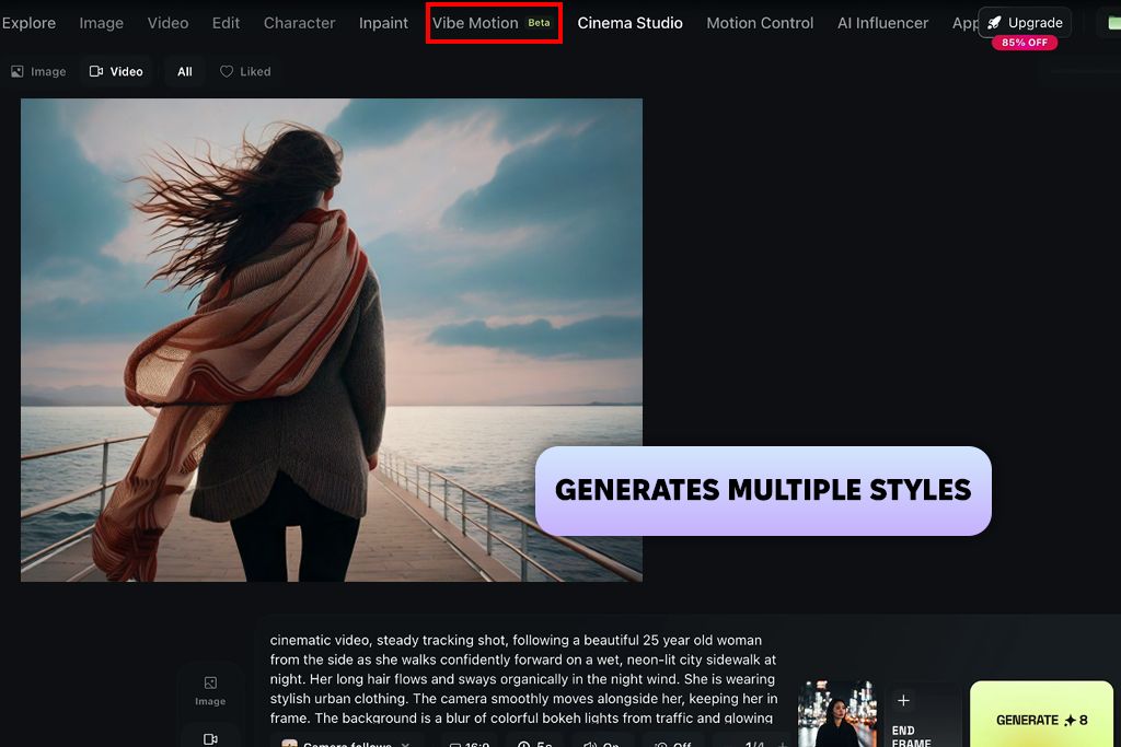 higgsfield ai motion graphics generator
