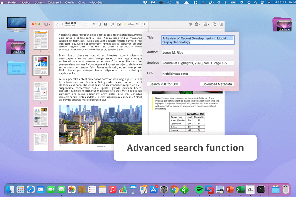 hightlights pdf reader for mac interface