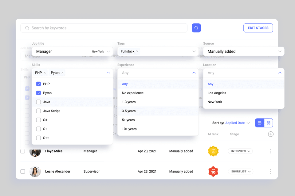 hirebee review candidate screening