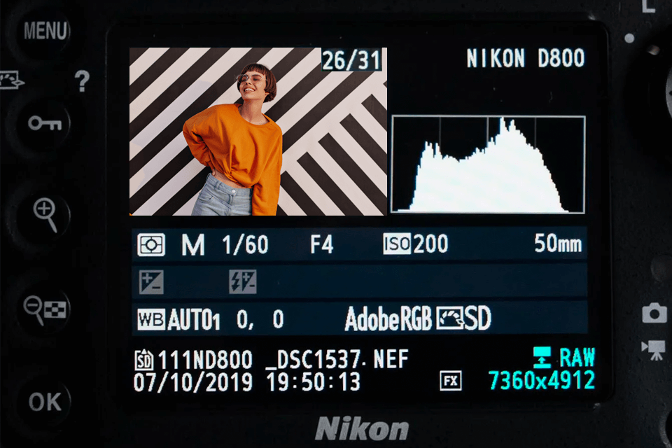 histogram on camera manual mode