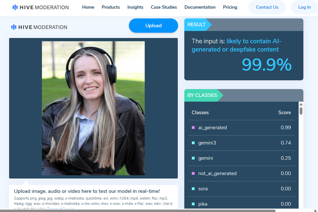 hive moderation ai image detector