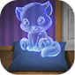 hologram kitten 3d simulator 3d hologram apps logo