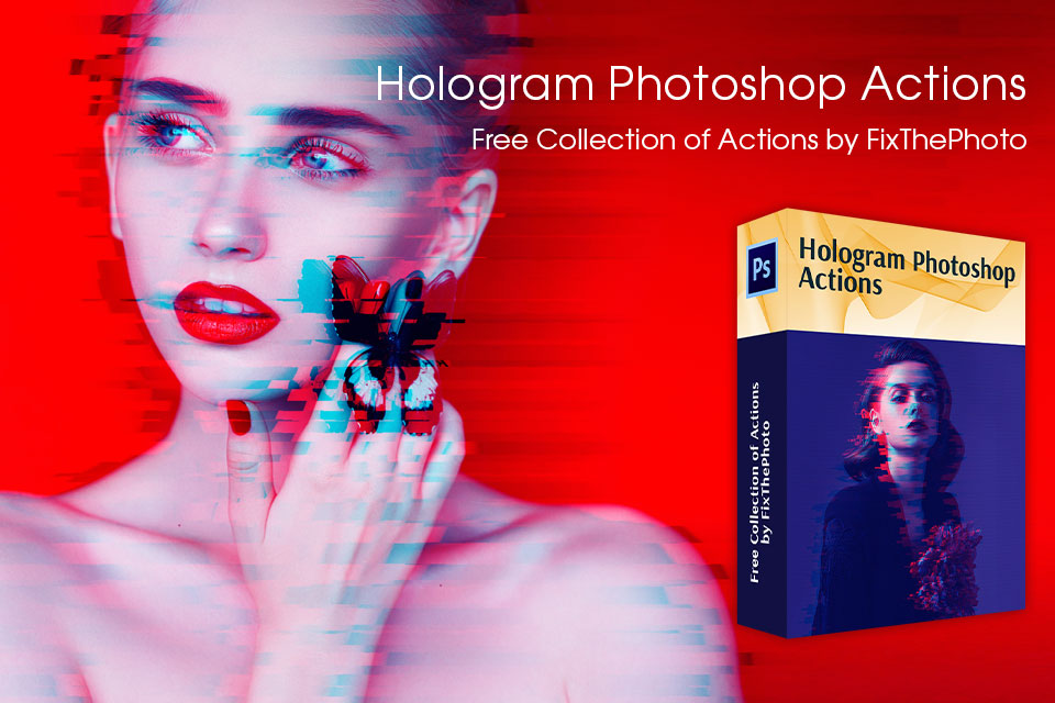 hologram photoshop effect bonus