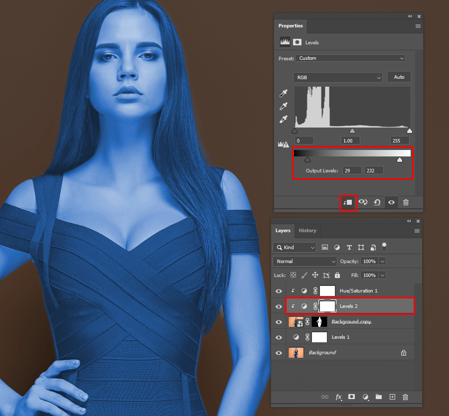 hologram photoshop effect new adjustment layer
