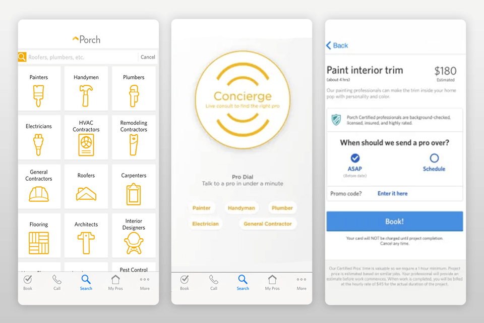 home management app porch
