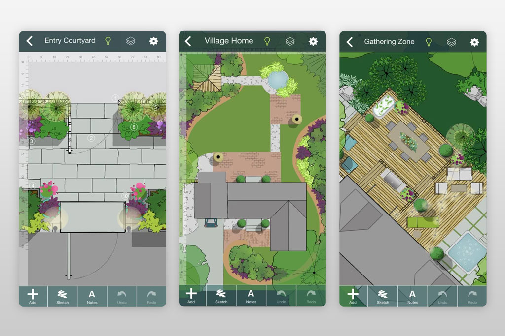 Home Outside Free Landscape Design App Interface 