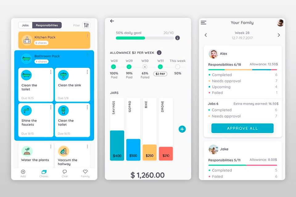 homy interface home management app