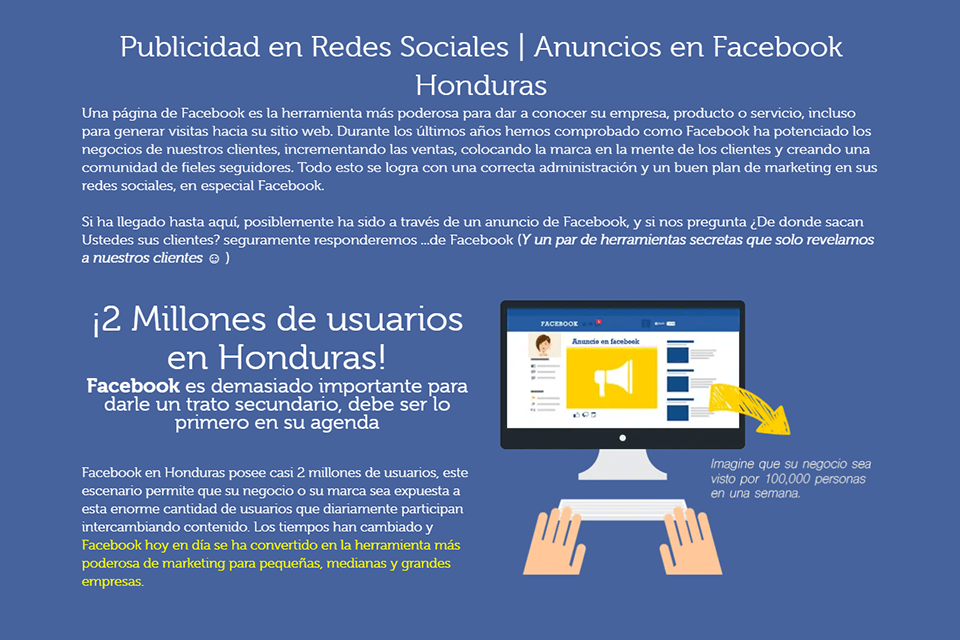 publicidad en redes sociales honduespacios