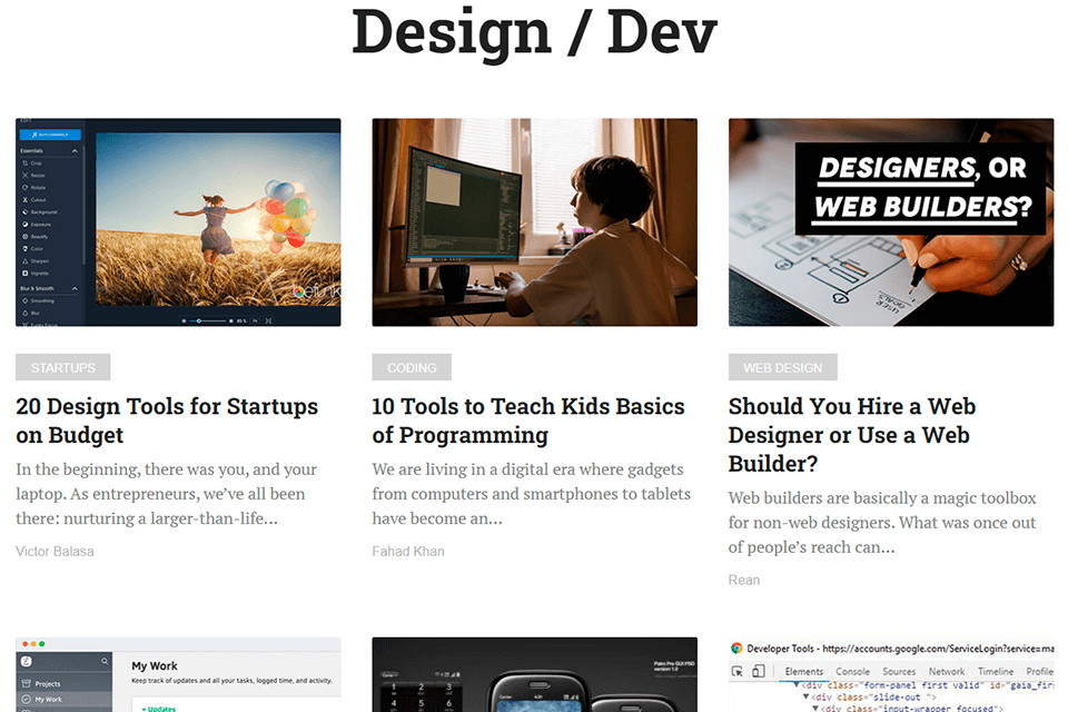 hongkiat web design blog interface