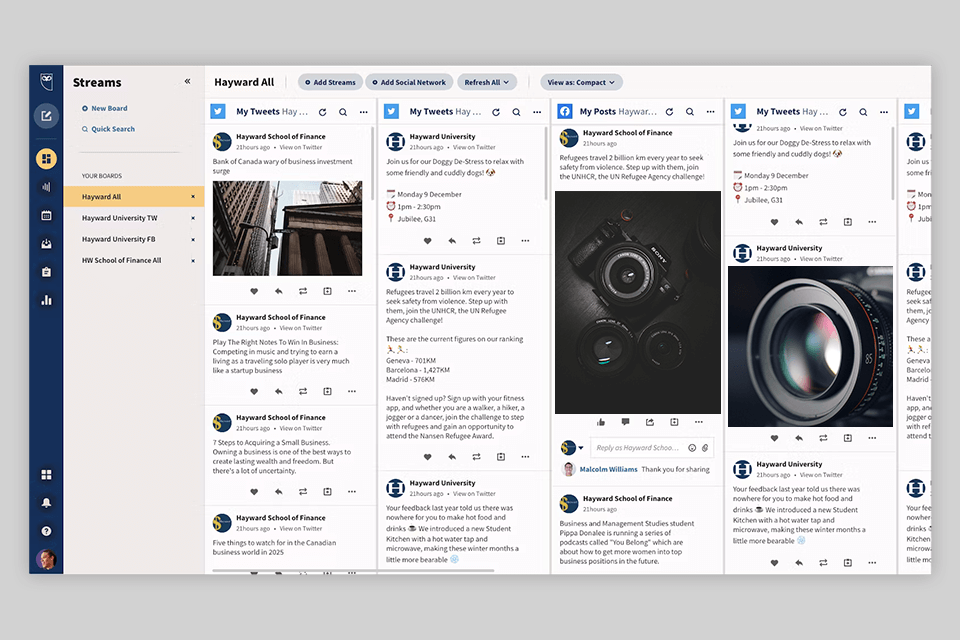 hootsuite to help start an online gear store