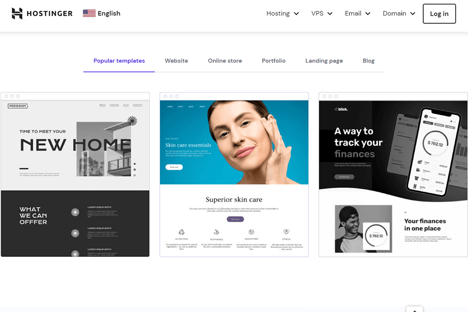 hostinger templates