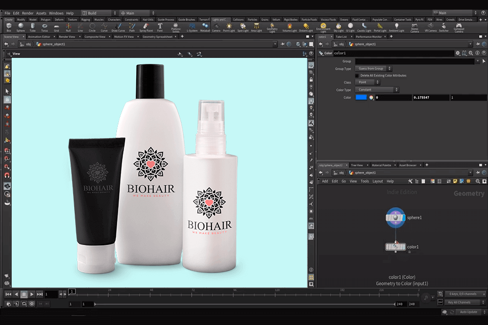 houdini3d واجهة برنامج الرسم