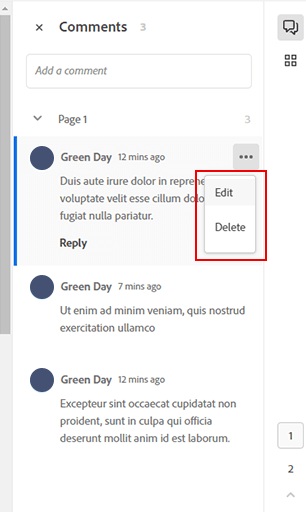 كيفية إضافة تعليقات على ملف pdf باستخدام أكروبات أكروبات تحرير حذف