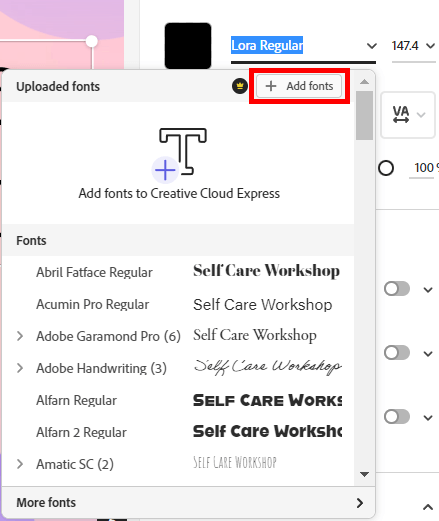 How To Add Fonts In Adobe Express