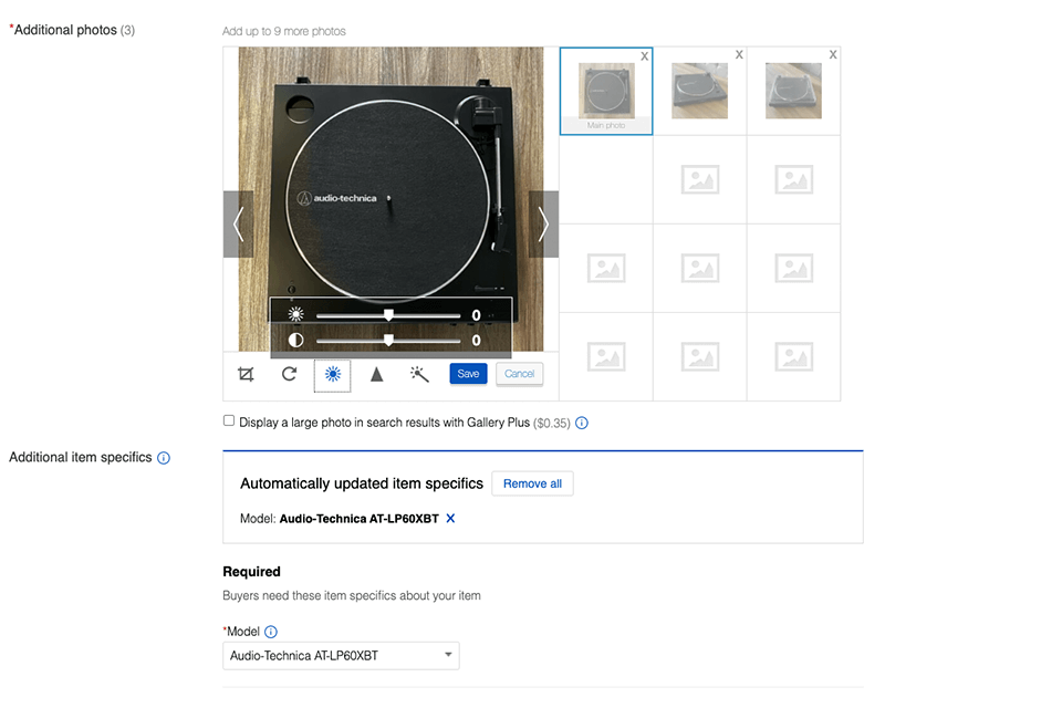how to add photos in ebay ad