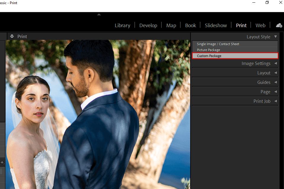كيفية إضافة نص في نمط تخطيط lightroom