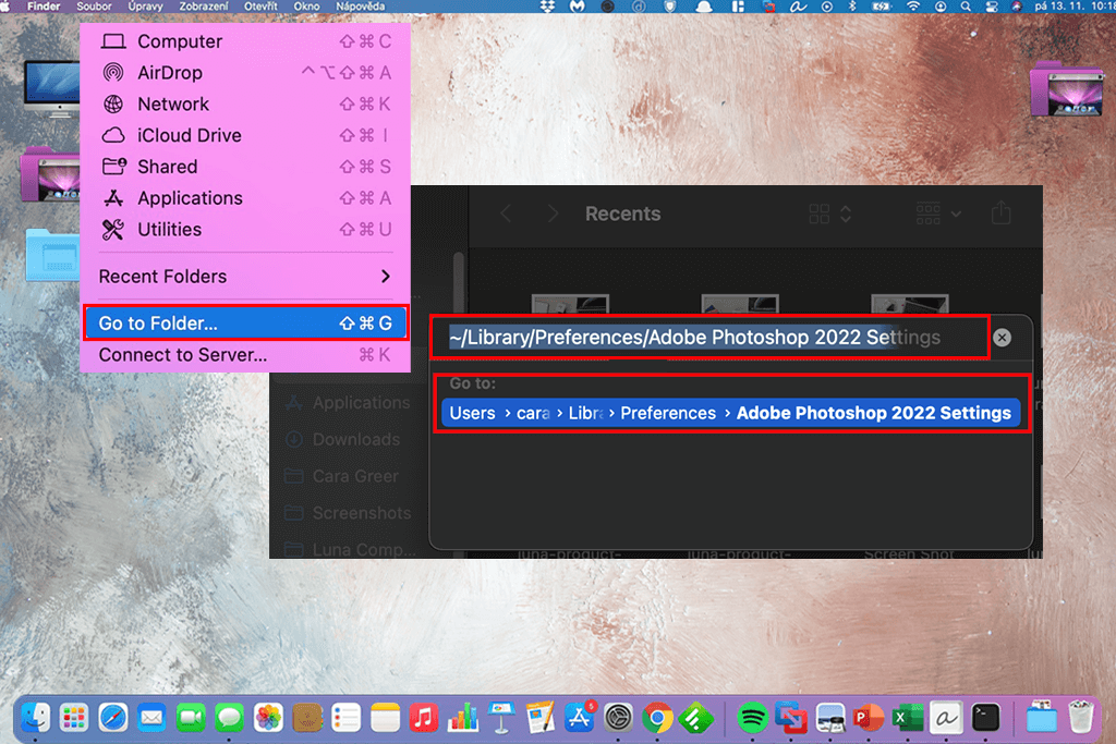 how to back up before resetting photoshop preferences on mac