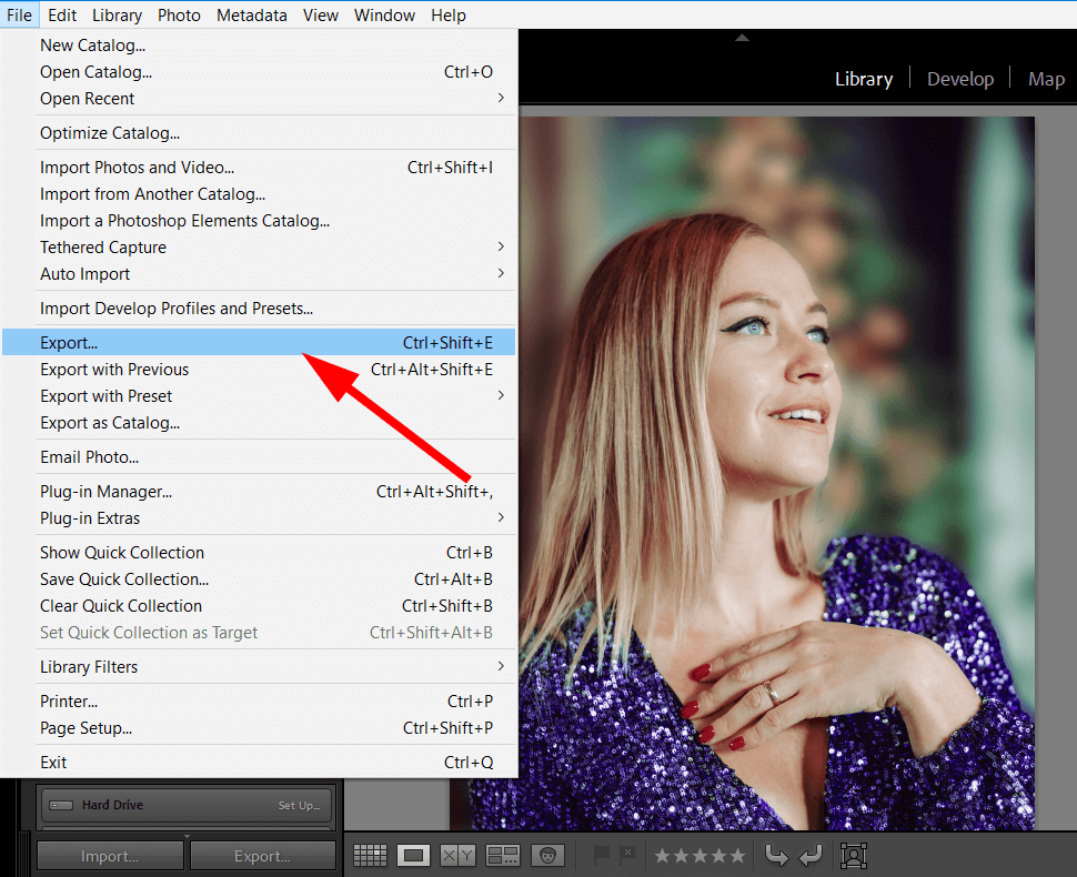 how to blur a background in lightroom export