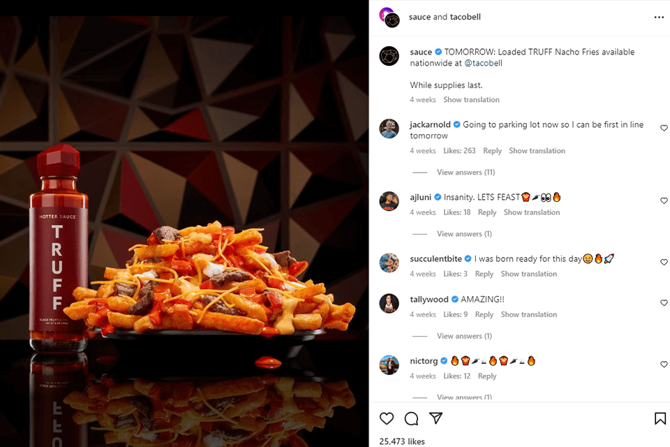 how to build a brand on social media with photography tacobell