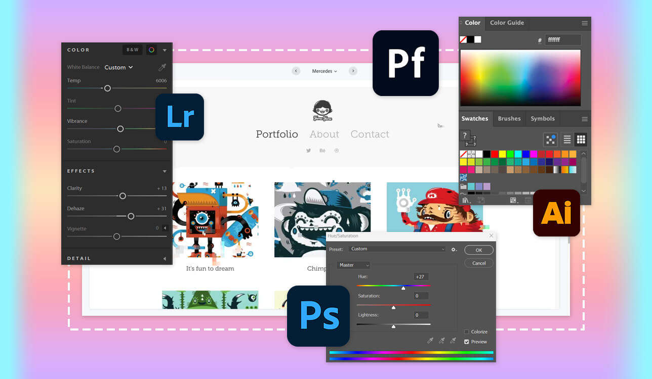 how to build a student portfolio with adobe creative cloud cover