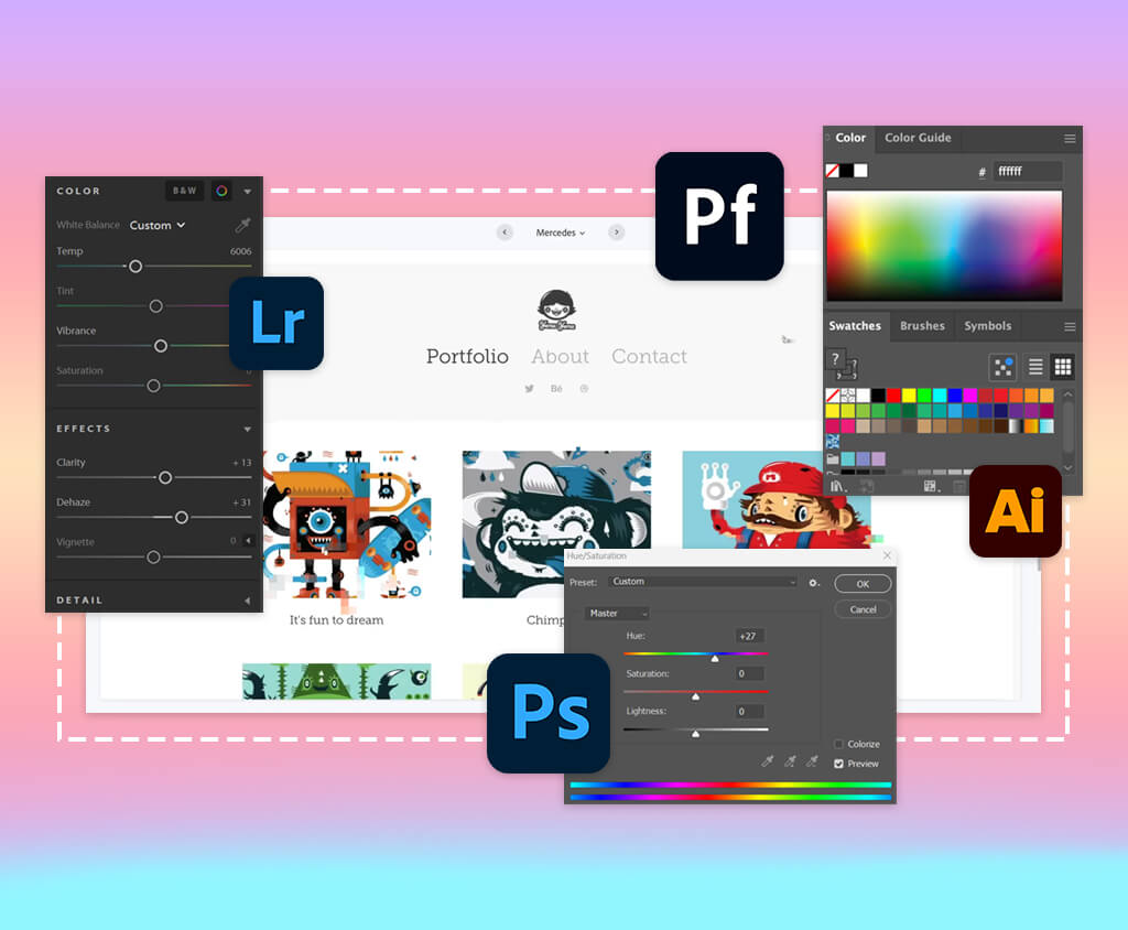 how to build a student portfolio with adobe creative cloud cover