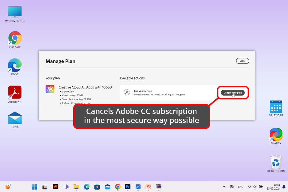 how to cancel adobe creative cloud