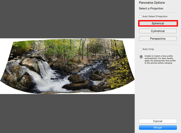 how to create a panorama in adobe lightroom cc spherical