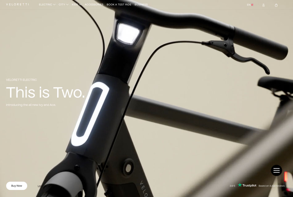 how to create a website hero image sample from veloretti