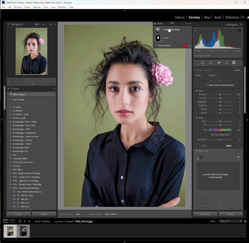 how to create adaptive presets in lightroom apply edits