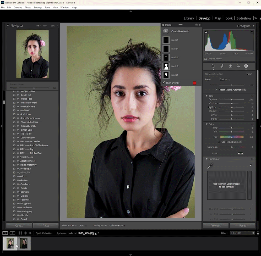 how to create adaptive presets in lightroom applying