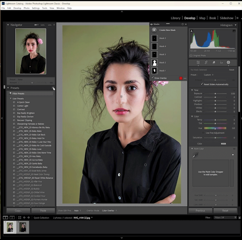how to create adaptive presets in lightroom saving