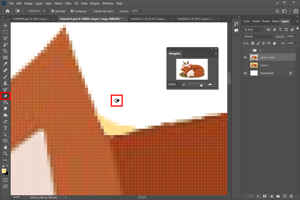 how to delete one color in photoshop with magic eraser tool adjust