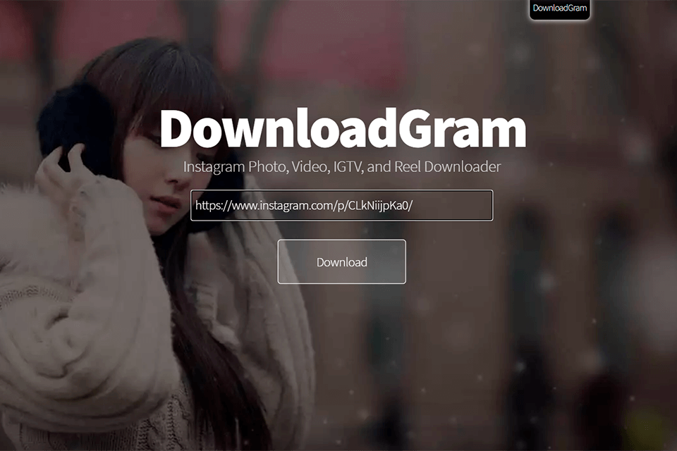 how to download instagram photos downloadgram interface