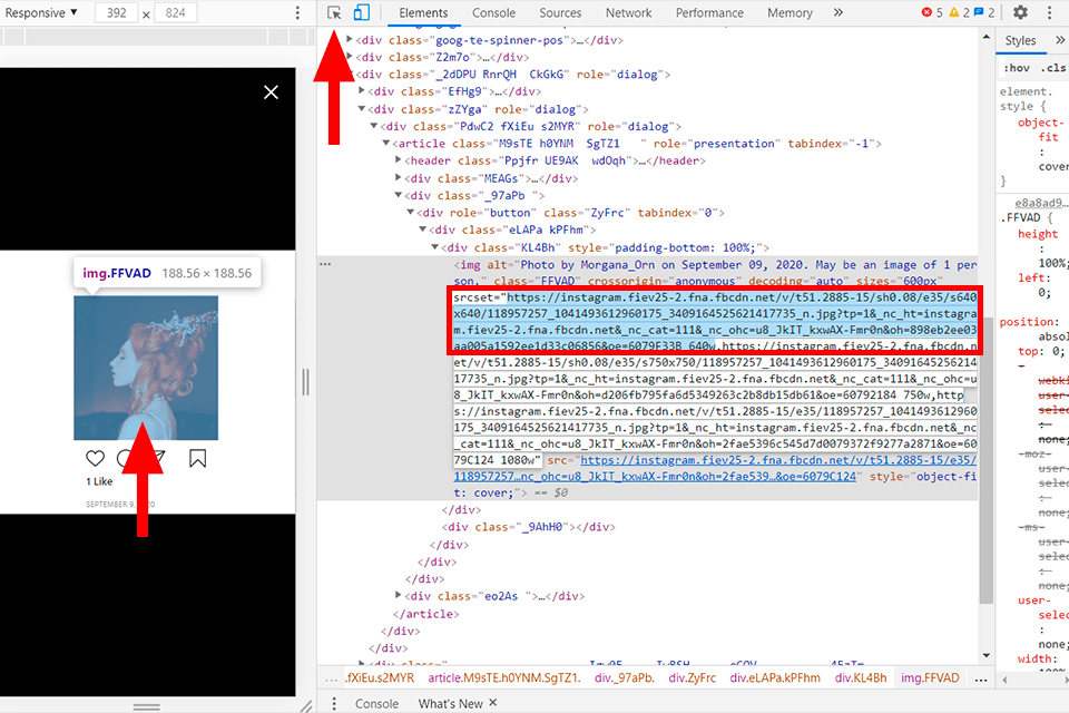 how to download instagram photos via code copy