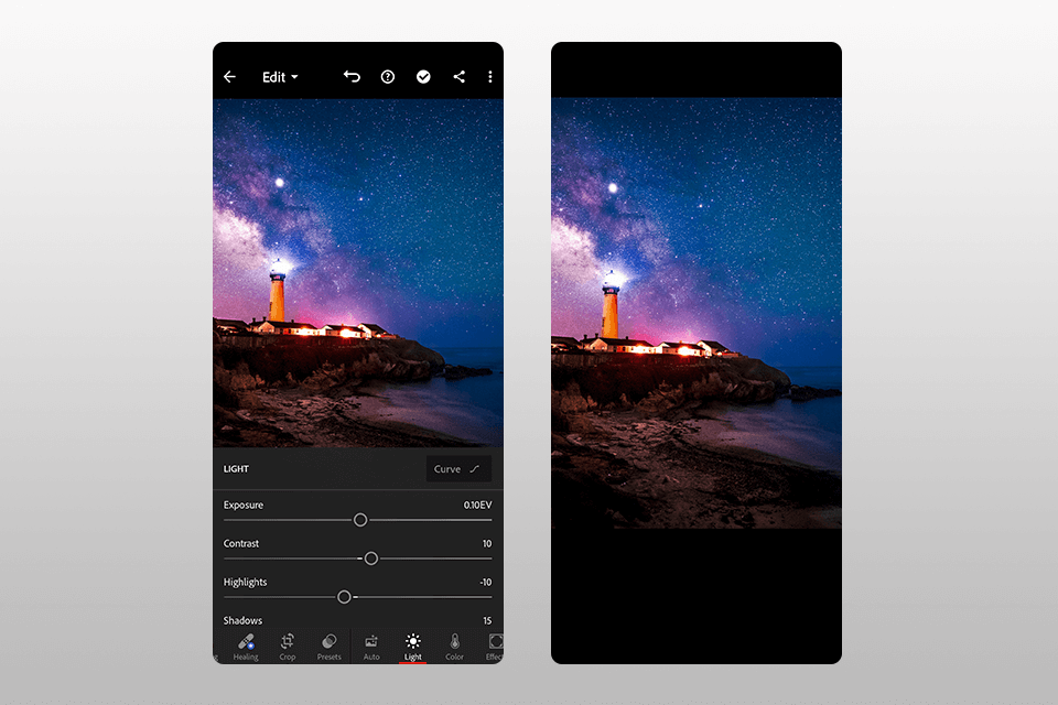 how to edit photos in lightroom mobile exposure