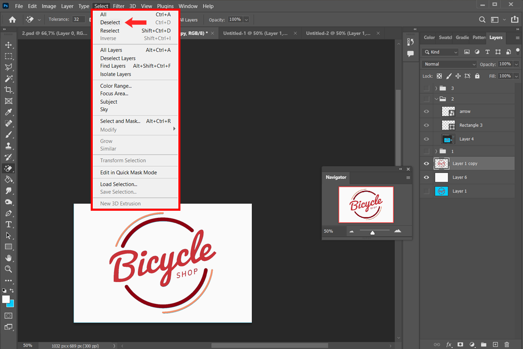how to erase a specific color in photoshop with magic wand tool deselect