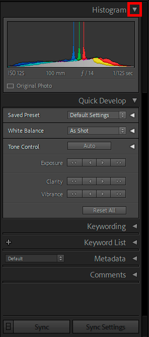 how to make lightroom faster histogram