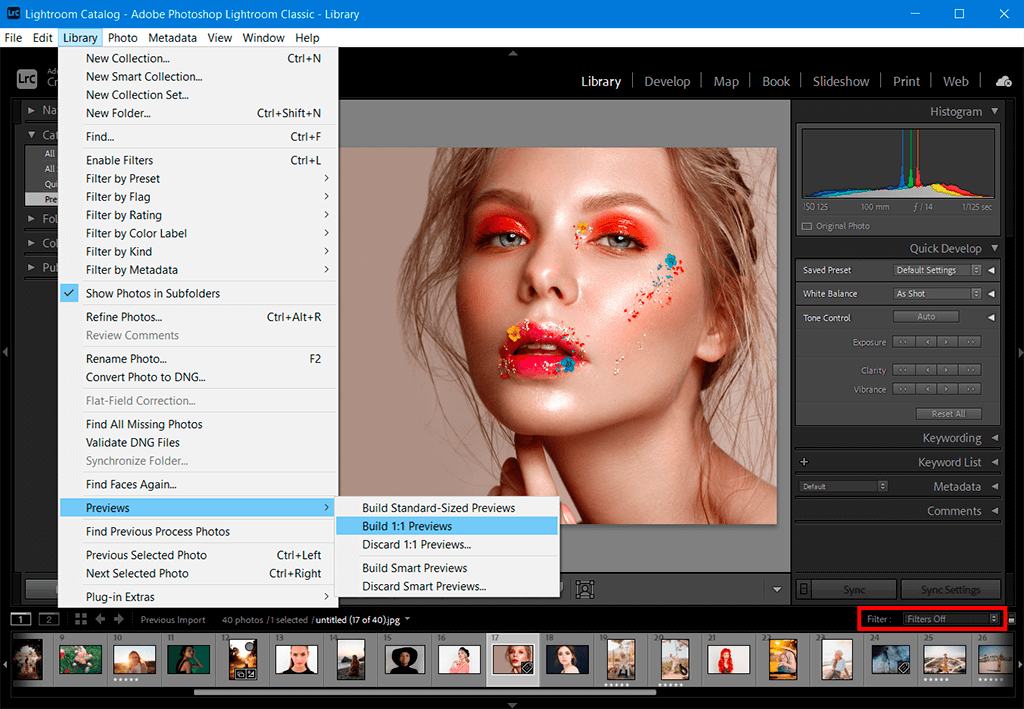 how to make lightroom faster rendering