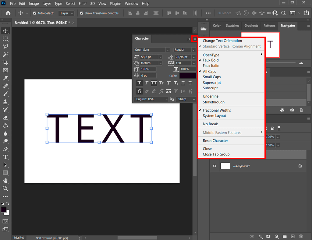 How To Make Text Bold On Photoshop