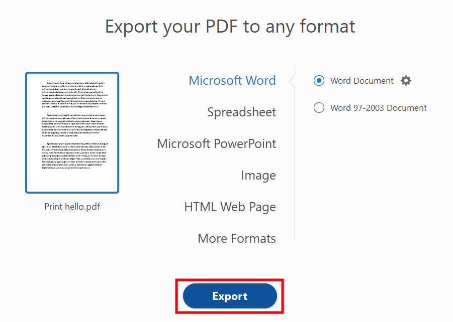 how to ocr a pdf in adobe acrobat dc export the file