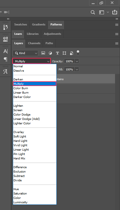 كيفية فتح الصور كطبقات في وضع مزيج الفوتوشوب