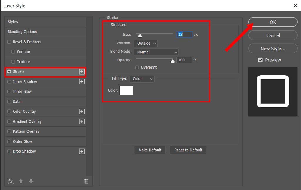 how to outline text in photoshop border