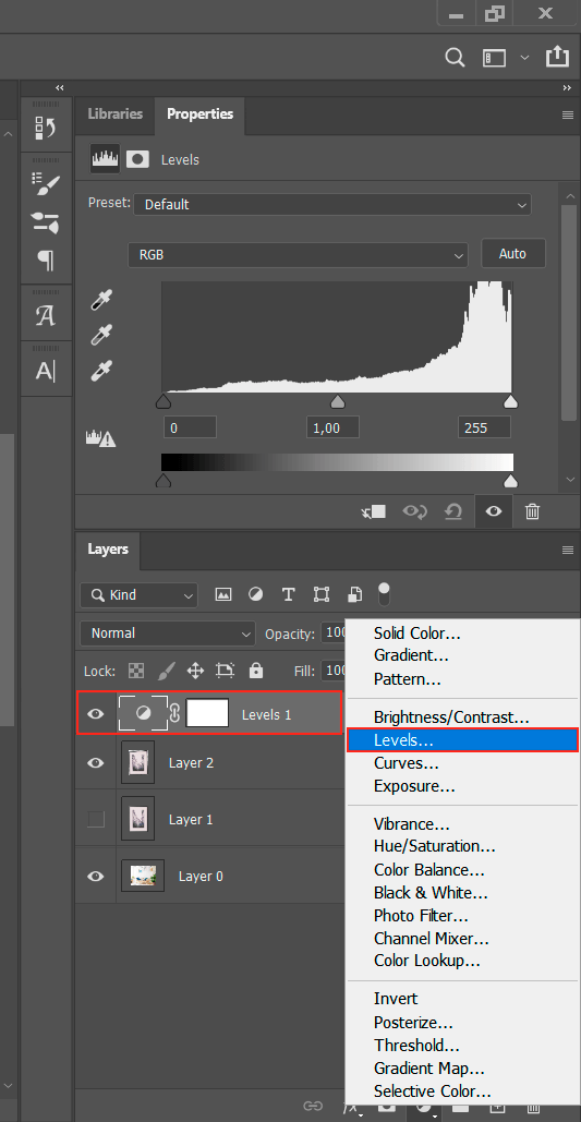 how to put image in perspective in photoshop levels