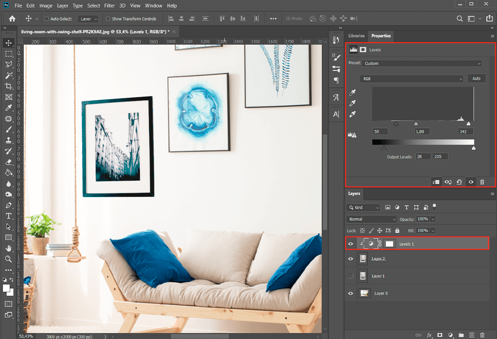 how to put image in perspective in photoshop lighten the object
