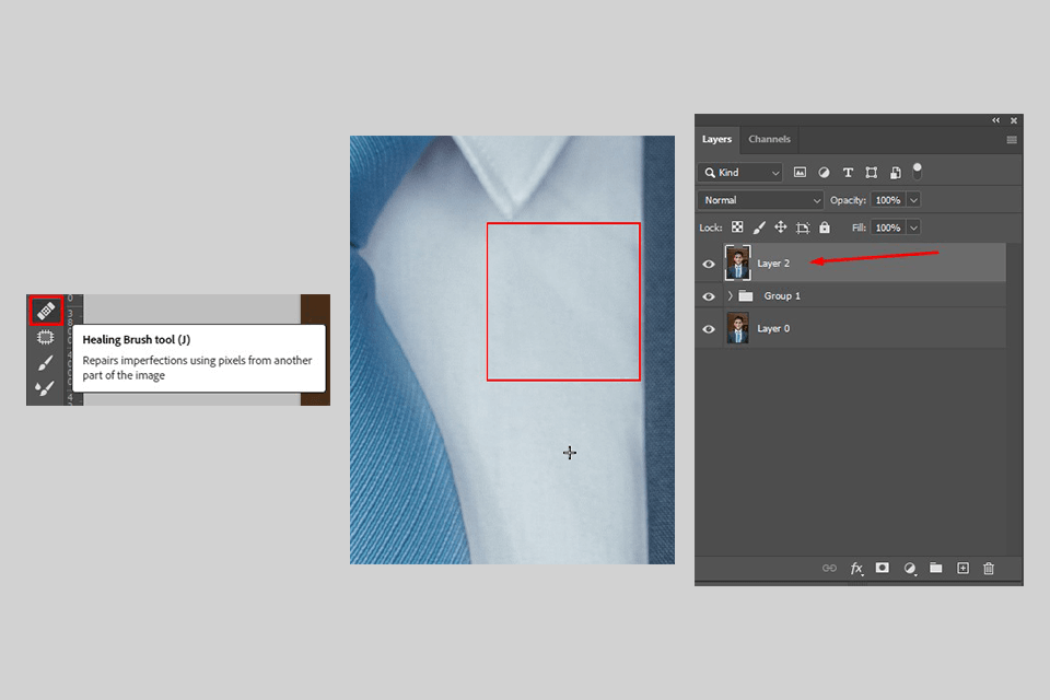 How to Remove Clothing Wrinkles in Photoshop Tutorial